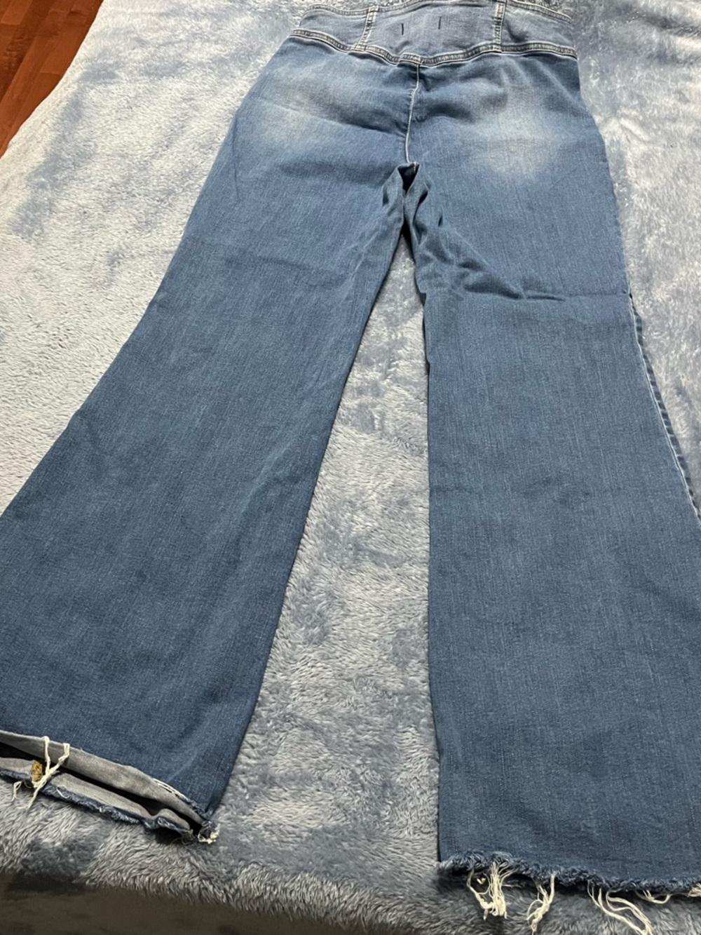 Free People We the Free stretch High-Waist Blue Flared Women's Jeans - Picture 3 of 5